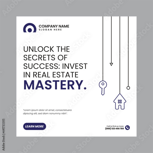Real Estate Social Media Post Template, property, investment, home, dream, opportunity, market, listings, buyers, sellers, agents, mortgage