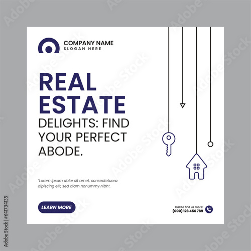 Real Estate Social Media Post Template, property, investment, home, dream, opportunity, market, listings, buyers, sellers, agents, mortgage