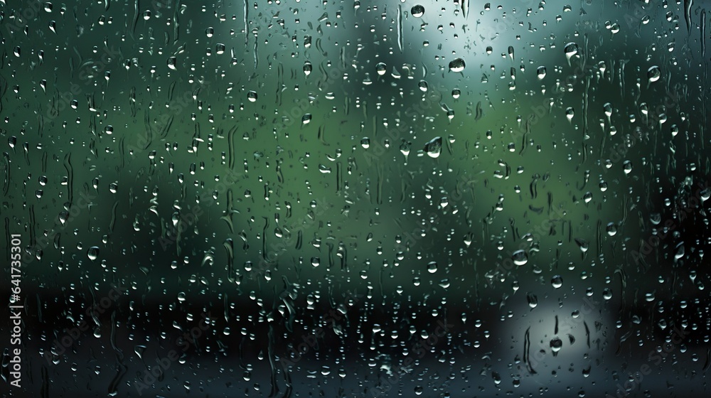 Obraz premium Rain drops on window made with Ai generative technology