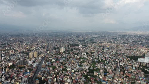 Kathmandu city. Kathmandu city in Nepal. Kathmandu is a beautiful city. Areal view of Kathmandu city. It is a beautiful view. This footage was captured on 28th July 2023. photo
