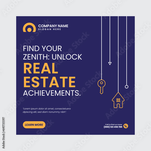 Real Estate Social Media Post Template, property, investment, home, dream, opportunity, market, listings, buyers, sellers, agents, mortgage