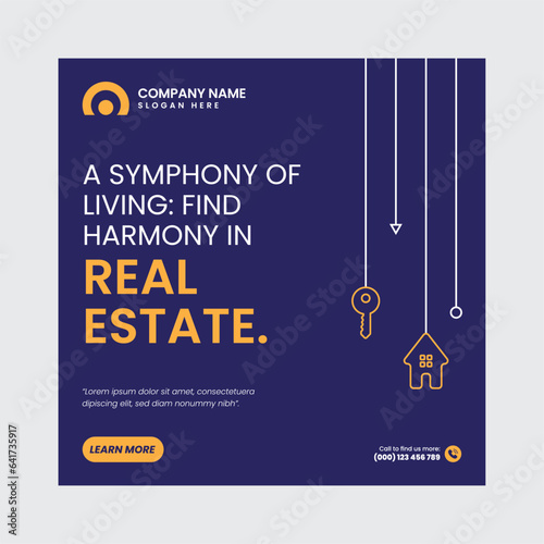 Real Estate Social Media Post Template, property, investment, home, dream, opportunity, market, listings, buyers, sellers, agents, mortgage