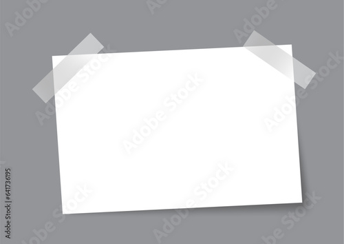 white paper message template with sticky tape