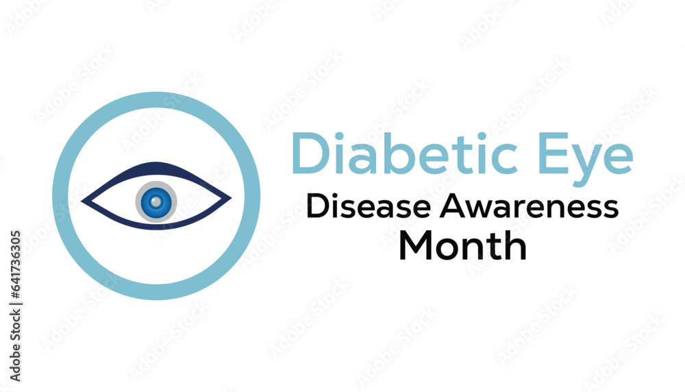 Diabetic Eye Disease Month observed on every November.vector illustration. banner, Holiday, poster, card and background design. Diabetic Eye Disease Month observed on every November.vector illustration. banner, Holiday, poster, card and background design.