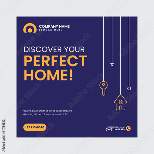 Real Estate Social Media Post Template, property, investment, home, dream, opportunity, market, listings, buyers, sellers, agents, mortgage