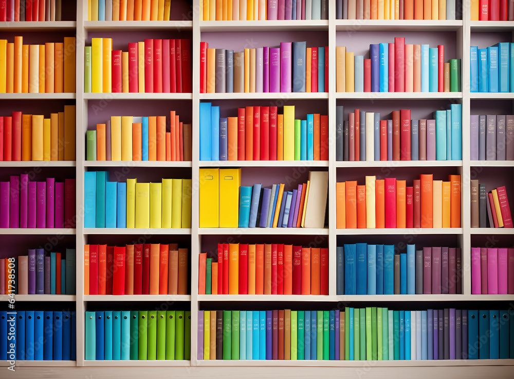 A wooden bookcase filled with books in a home setting A wooden bookcase filled with books in a home setting