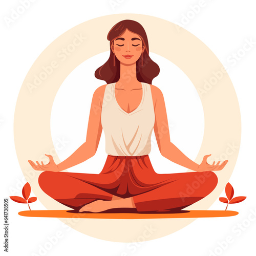 yoga in the lotus position