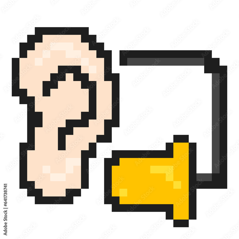 Fototapeta premium Ear plugs pixel