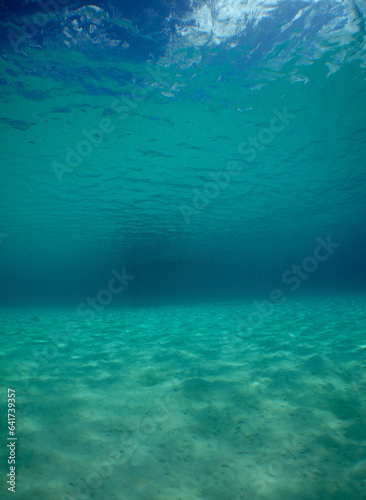 the crystal clear waters of the caribbean sea in the summer