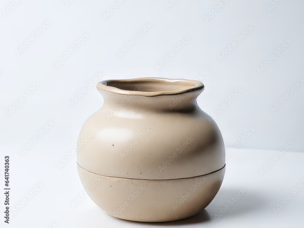Una delicada olla de barro, su superficie vidriada Una delicada olla de barro, su superficie vidriada