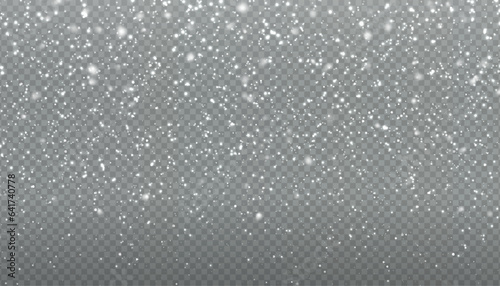 Christmas background. Powder PNG. Magic bokeh shines with white dust. Small realistic glare on a transparent Png background. Design element for cards, invitations, backgrounds, screensavers. 