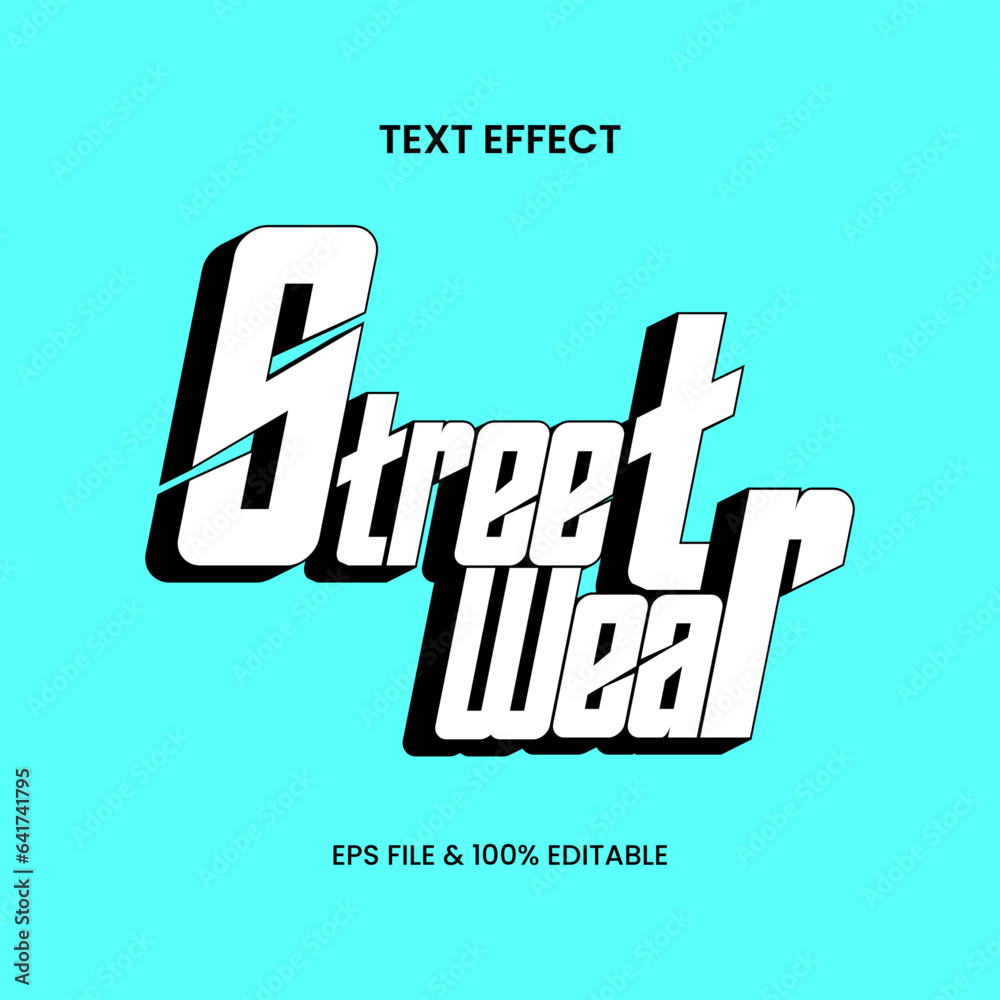 vector text effect bold black white streetwear design vector text effect bold black white streetwear design