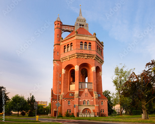 The water tower in the Wroclaw, 63 meters high, Wroclaw, Poland