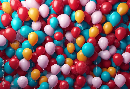 Colorful balloons background for party