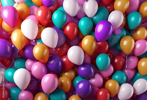 Colorful balloons background for party