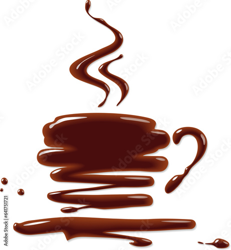 Coffee or Hot chocolate Liquid cup of vector