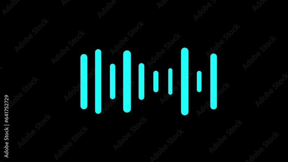 Voice vibration sound wave icon stereo equalizer frequency digital movement animation. k1_888 Voice vibration sound wave icon stereo equalizer frequency digital movement animation. k1_888