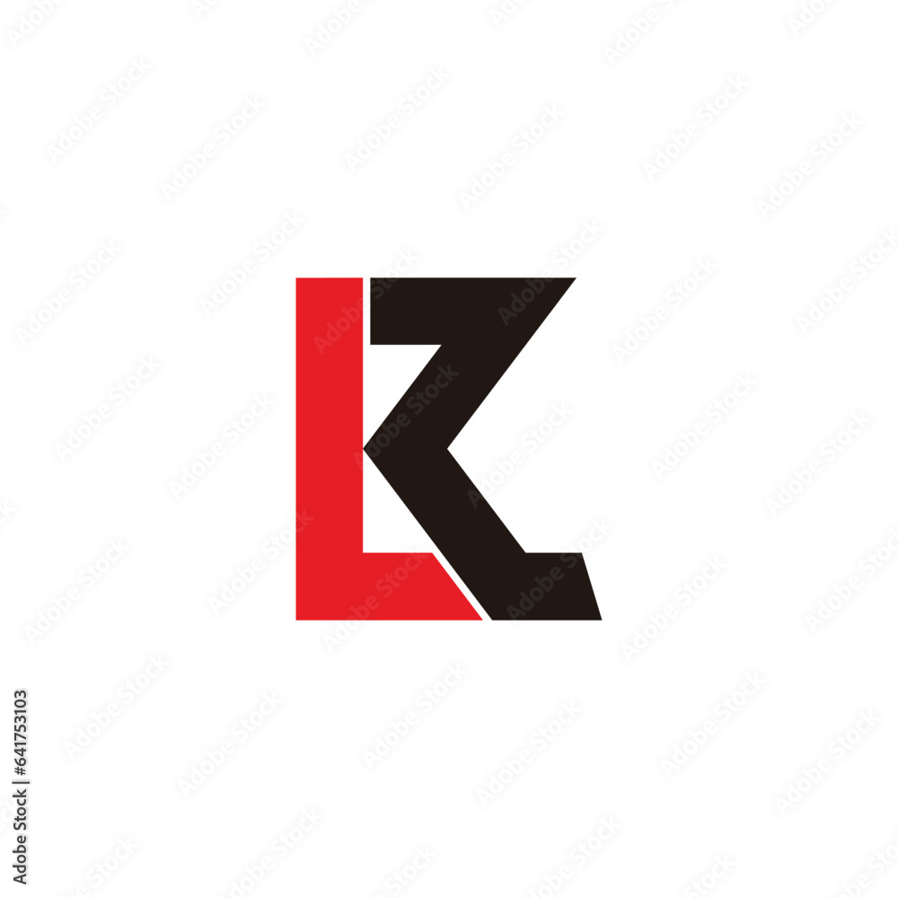 Fototapeta premium letter rl simple colorful geometric logo vector