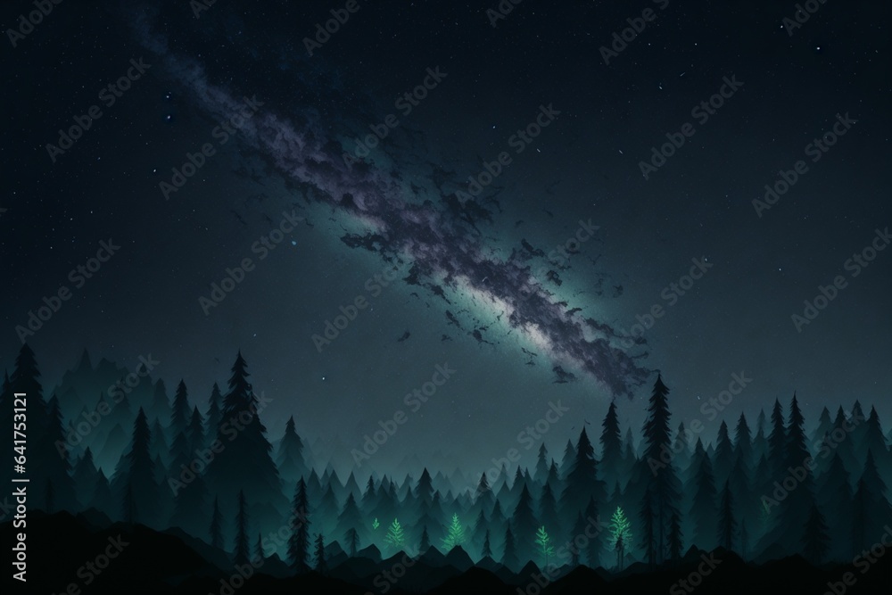 Naklejka premium 天の川