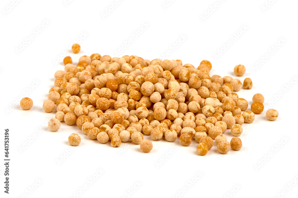 Dried peas, isolated on white background. Dried peas, isolated on white background.