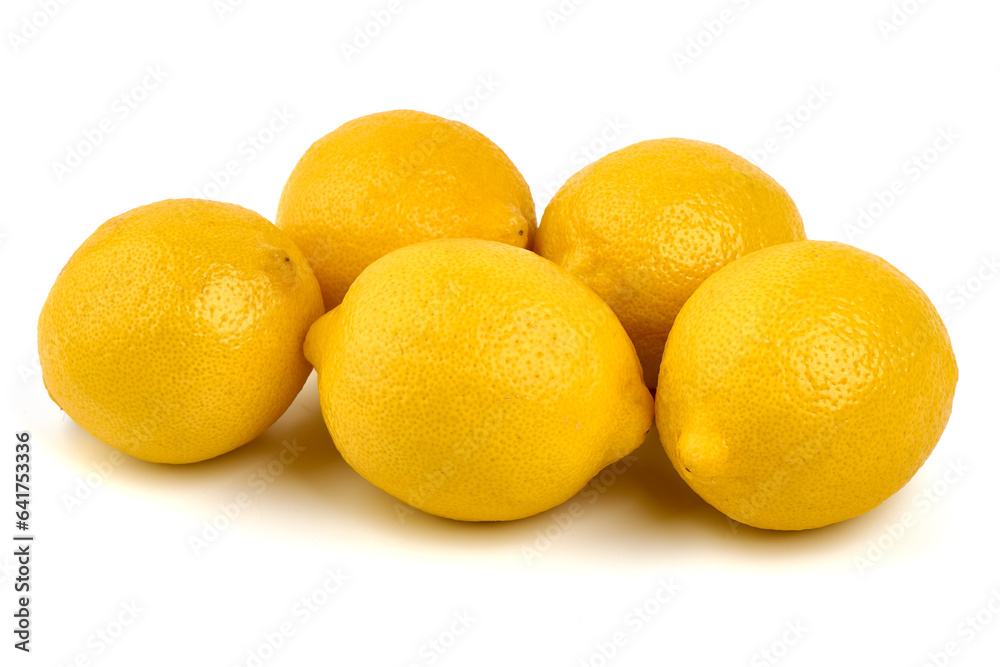 Fresh lemon, isolated on white background. Fresh lemon, isolated on white background.