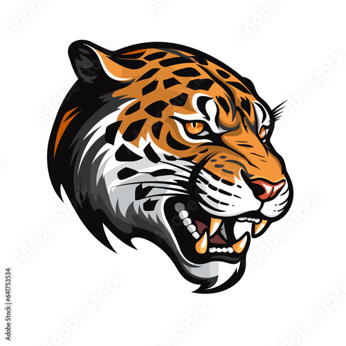 Esport vector logo jaguar on white background side view  jaguar icon  jaguar head  jaguar sticker  cheetah