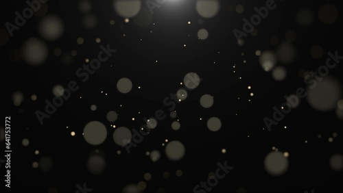 Glittering light particles with abstract circles｜キラキラと光の粒子が漂う抽象的な円の背景