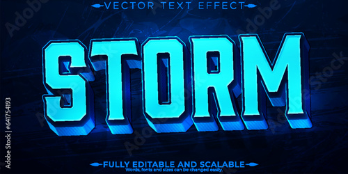 Storm viking text effect, editable norseman and celtic text style