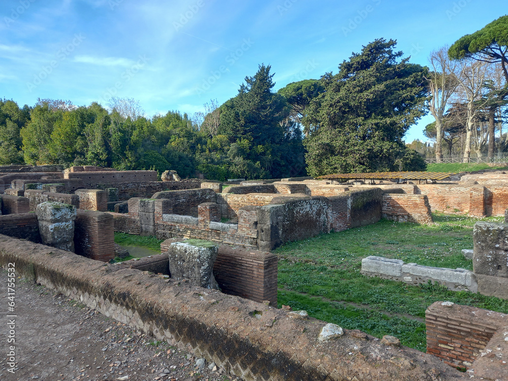 Ostia antica archeological park in Ostia