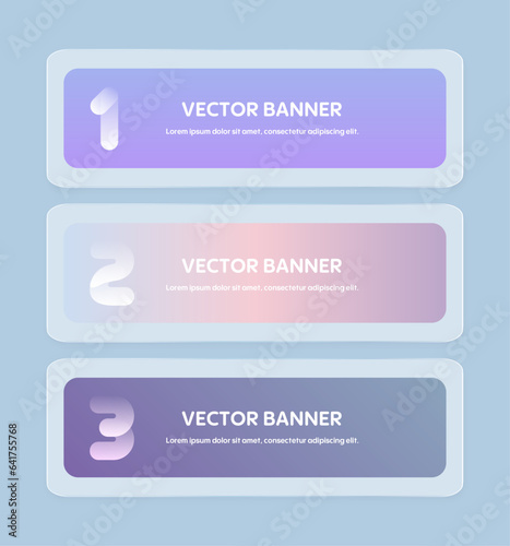 Vector banner. Gloss reflection 3d panel or clear text box banner on semi-transparent display background vector