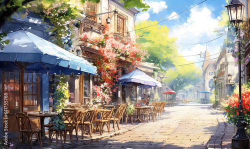 beautiful cafe street © k design