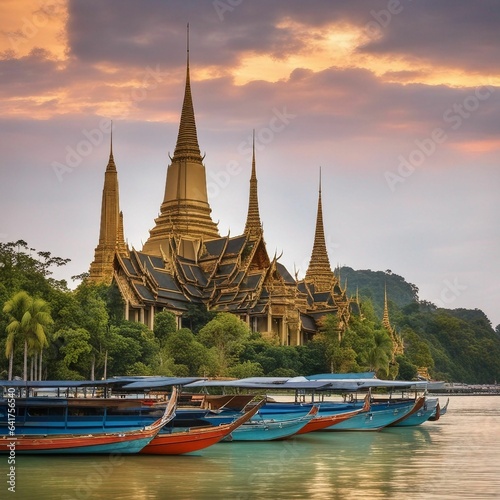 Photographs of pagodas  culture  historical sites  Thailand