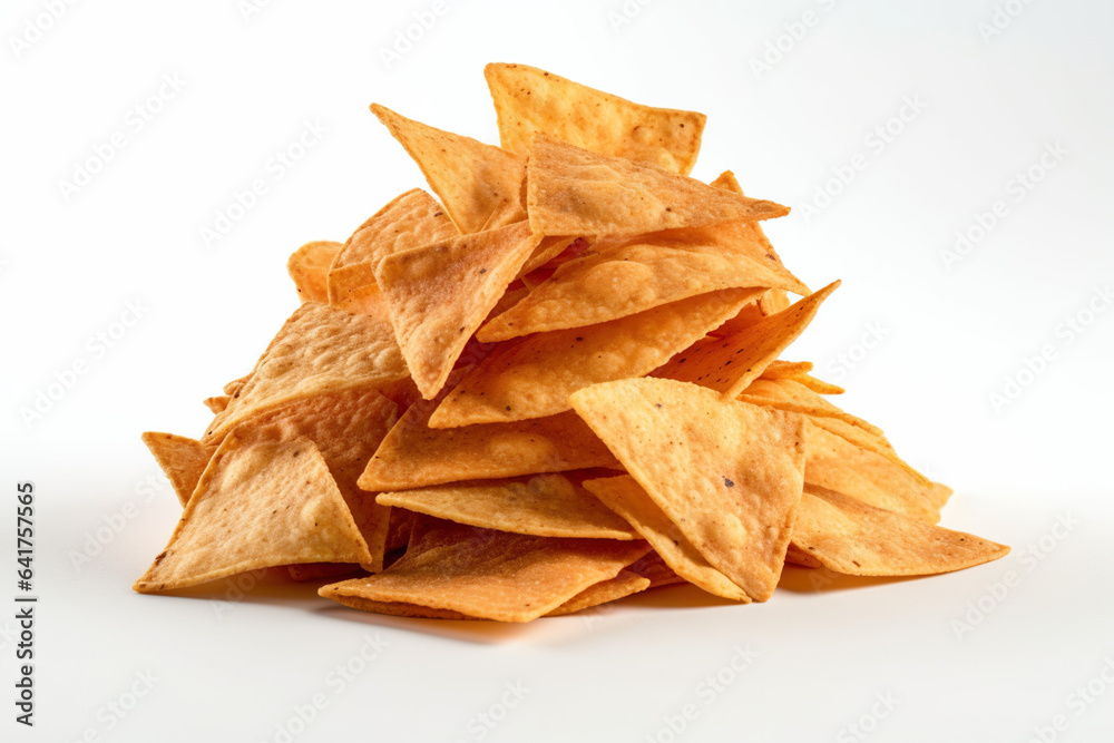 Corn nachos chips isolate Corn nachos chips isolate