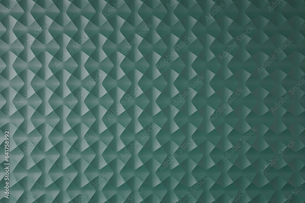 Green seamless surface, Abstract geometric seamless pattern design, 3d rendering
