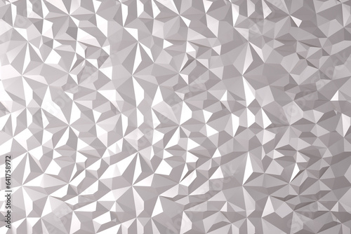 Silver Background with Triangle Pattern, Abstract geometric seamless pattern design, 3d rendering

