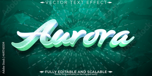 Aurora text effect, editable north pole and lights text style