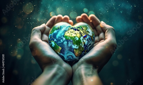 Earth planet in hands. We should love our planet home concept