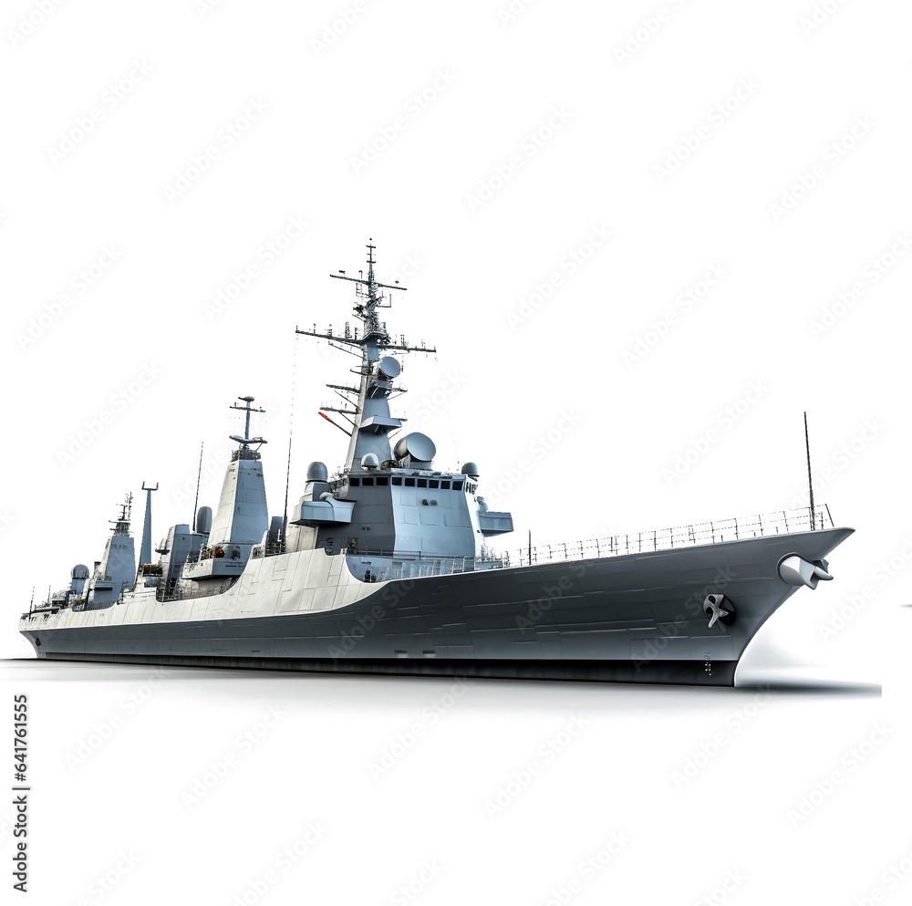 PNG image of a modern warship on transparent background