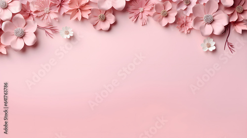 Pastel tone flower background frame