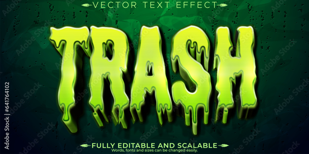 Foto Trash editable text effect, rubbish text style