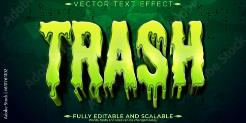 Trash editable text effect, rubbish text style