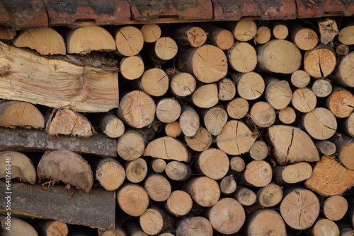 Ein Stapel Brennholz