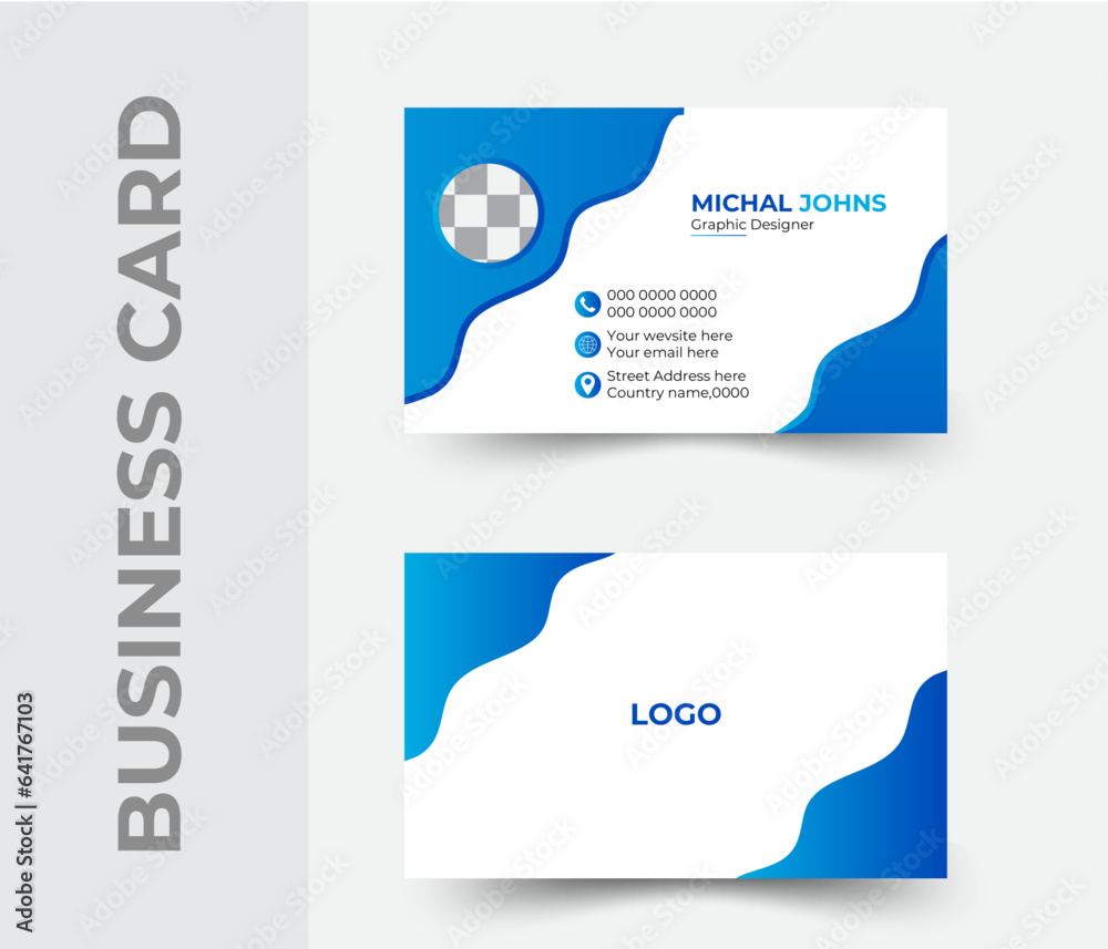 Obraz premium professional,Creative and modern business card template,Double-sided creative business card template and own design.