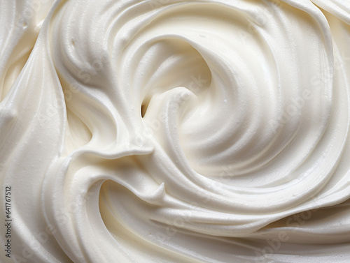 Macro Close-Up of Whipped Cream