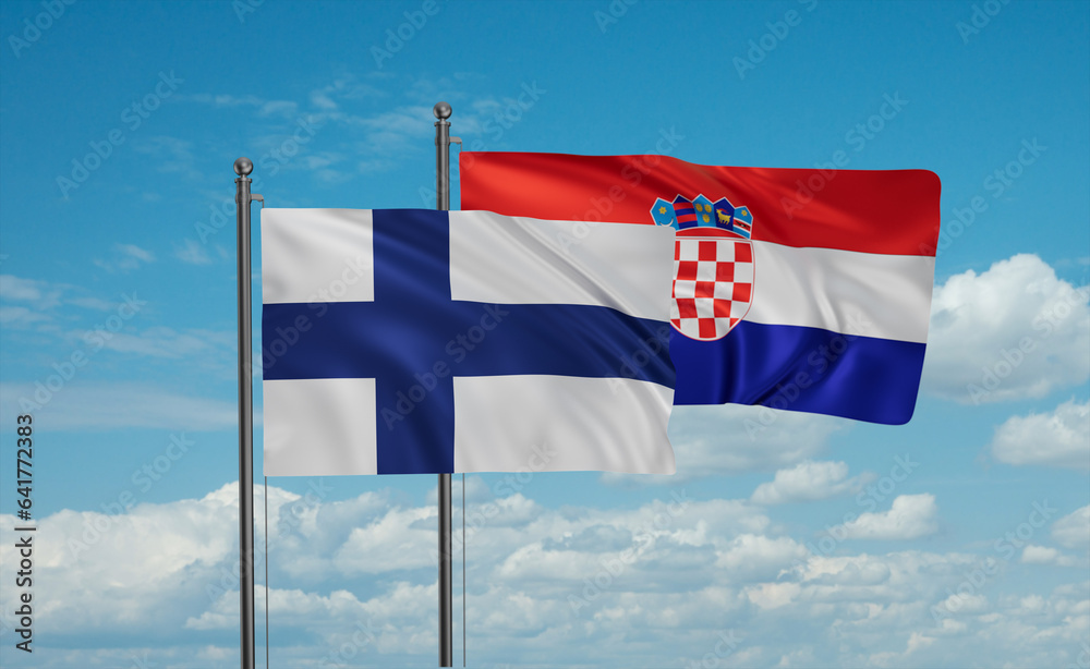 Croatia and Finland flag