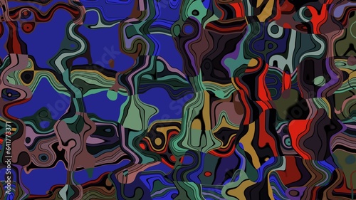 Abstract background of a digital pattern in neon colors. illustration background mixed color camouflage and motif designs, beautiful patterns for fabric, pillow, dress print. Colorful background.