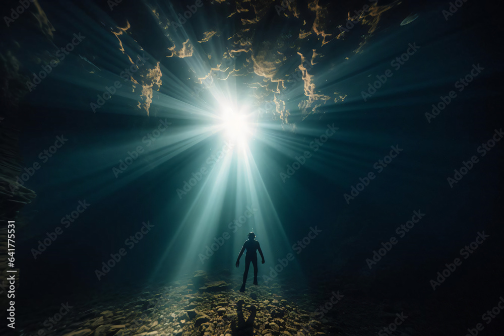 Fototapeta premium Scuba diver under water