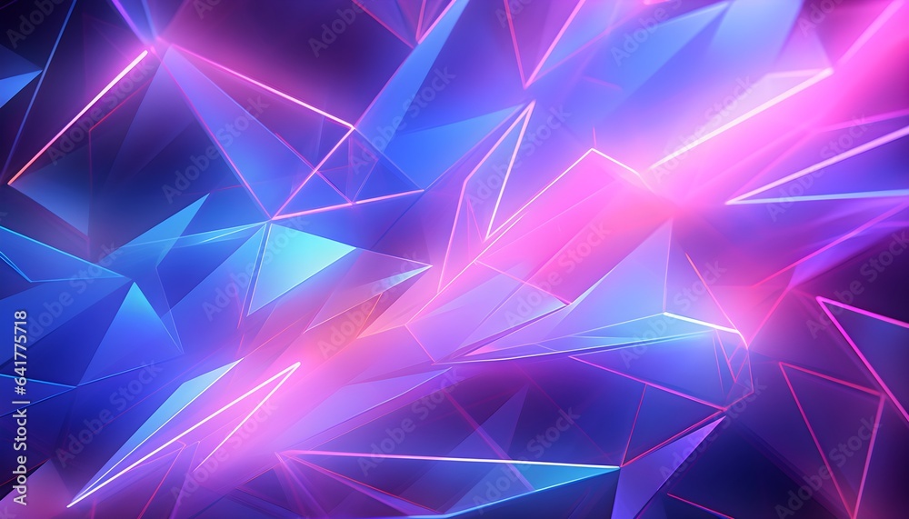 Neon background with pink and blue geometric figures. Bright futuristic backdrop. Neon background with pink and blue geometric figures. Bright futuristic backdrop.