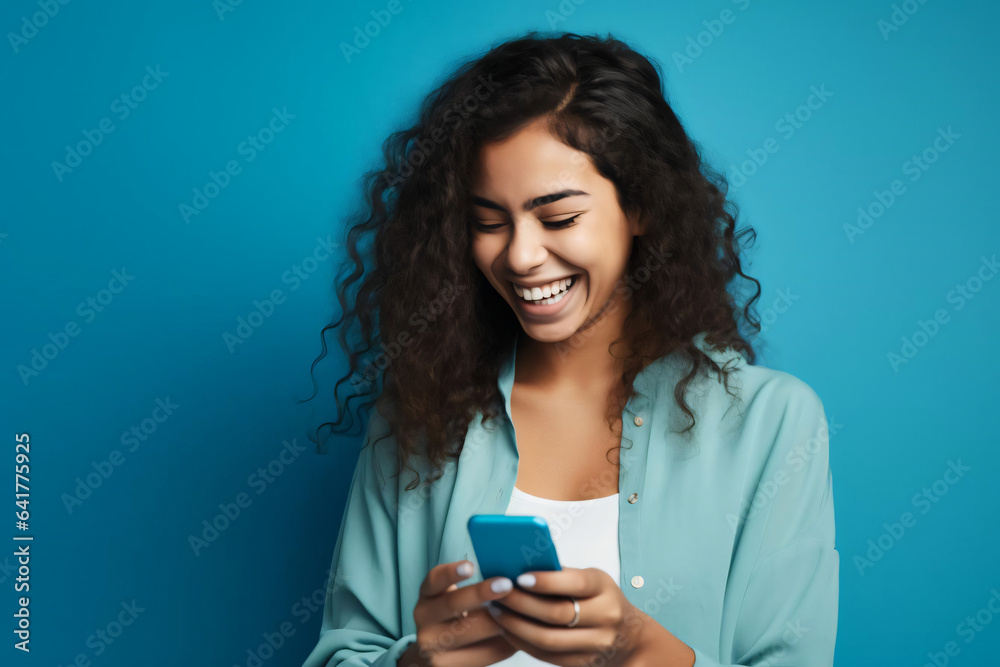 woman with mobile phone, smiling, very happy woman with mobile phone, smiling, very happy
