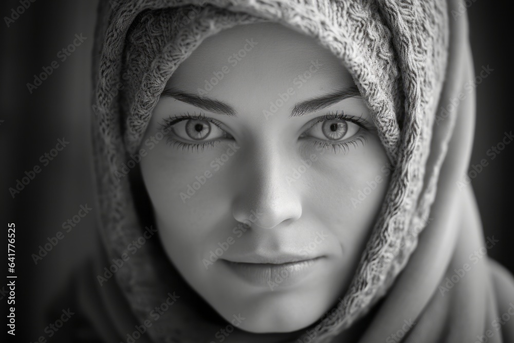 Close-up portrait photography of a tender girl in her 40s wearing a cozy sweater at the blue mosque in istanbul turkey. With generative AI technology Close-up portrait photography of a tender girl in her 40s wearing a cozy sweater at the blue mosque in istanbul turkey. With generative AI technology